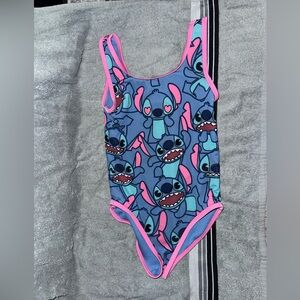 Disney Blue & Pink Stitch Swim One-Piece